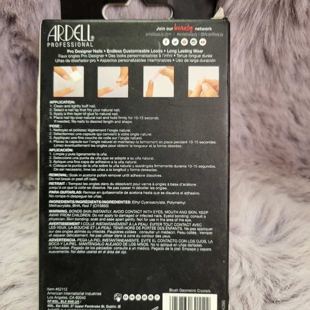 Ardell Professional Nail Addict Square Medium Pink Artificial Nails - Picture 3 of 3
